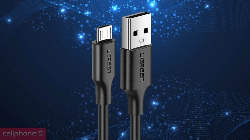 Thiết kế cáp dữ liệu Ugreen USB 2.0 sang Micro 60136 1m