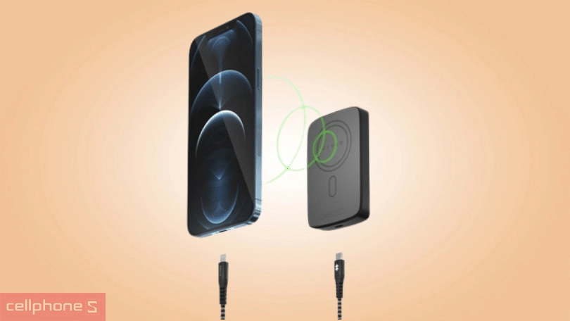 Pin dự phòng không dây từ tính HyperJuice Magnetic Wireless 5000mAh WL61TC