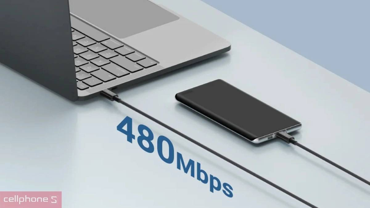 Cáp Cuktech Type-C to C 3A 60W DÀI 1.5M CTC315P