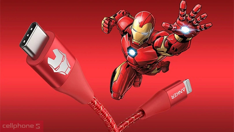 Đánh giá thiết kế Cáp Type-C to Lightning Anker Powerline II A9548 0.9M Marvel
