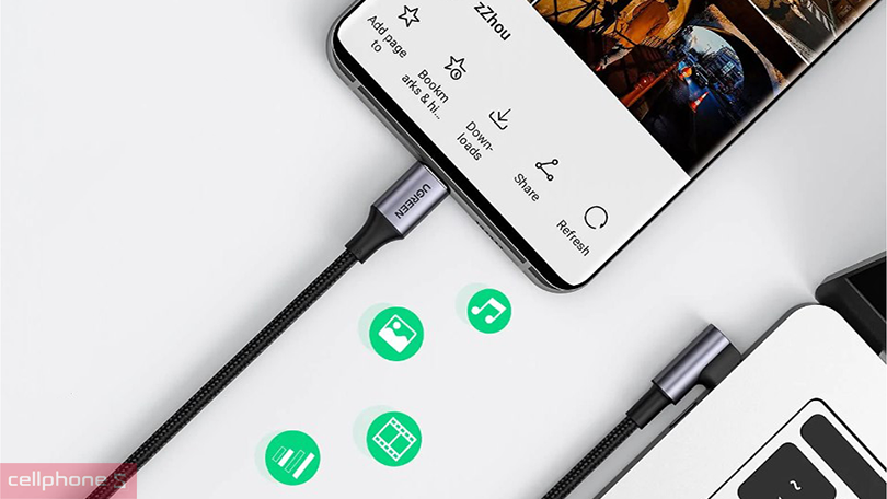 Đánh giá thiết kế cáp Type-C to Type-C Ugreen US334 100W 1m