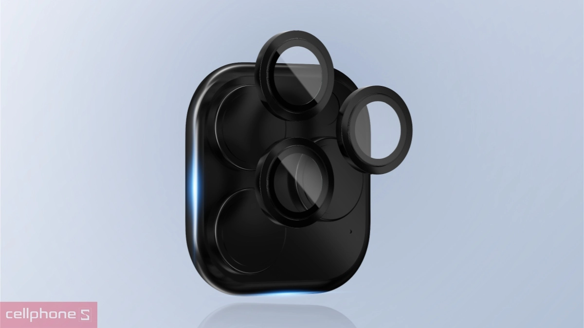 Thết kế miếng dán camera iPhone 15 Pro 15 Pro Max Zagg Premium