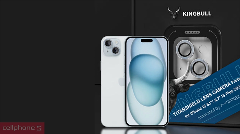 Apple iPhone 15 Pro/15 Pro Max dán bảo vệ camera chống va đập Mipow