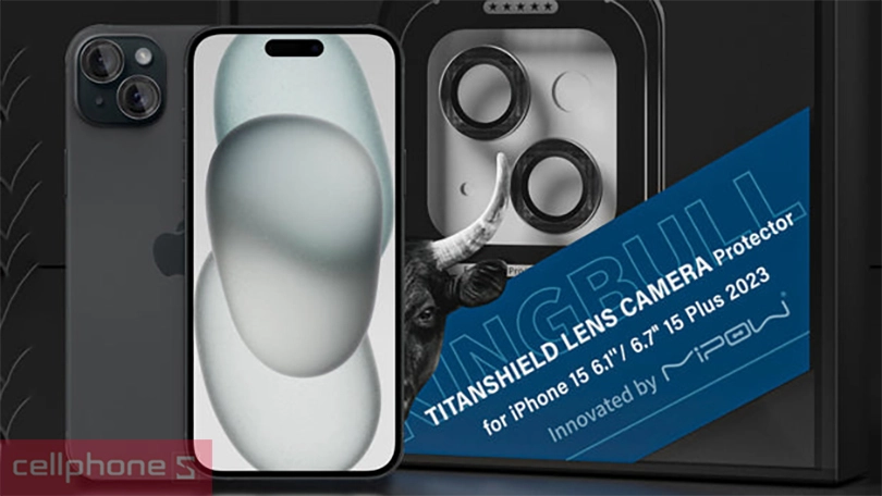 Apple iPhone 15 Pro/15 Pro Max dán bảo vệ camera chống va đập Mipow