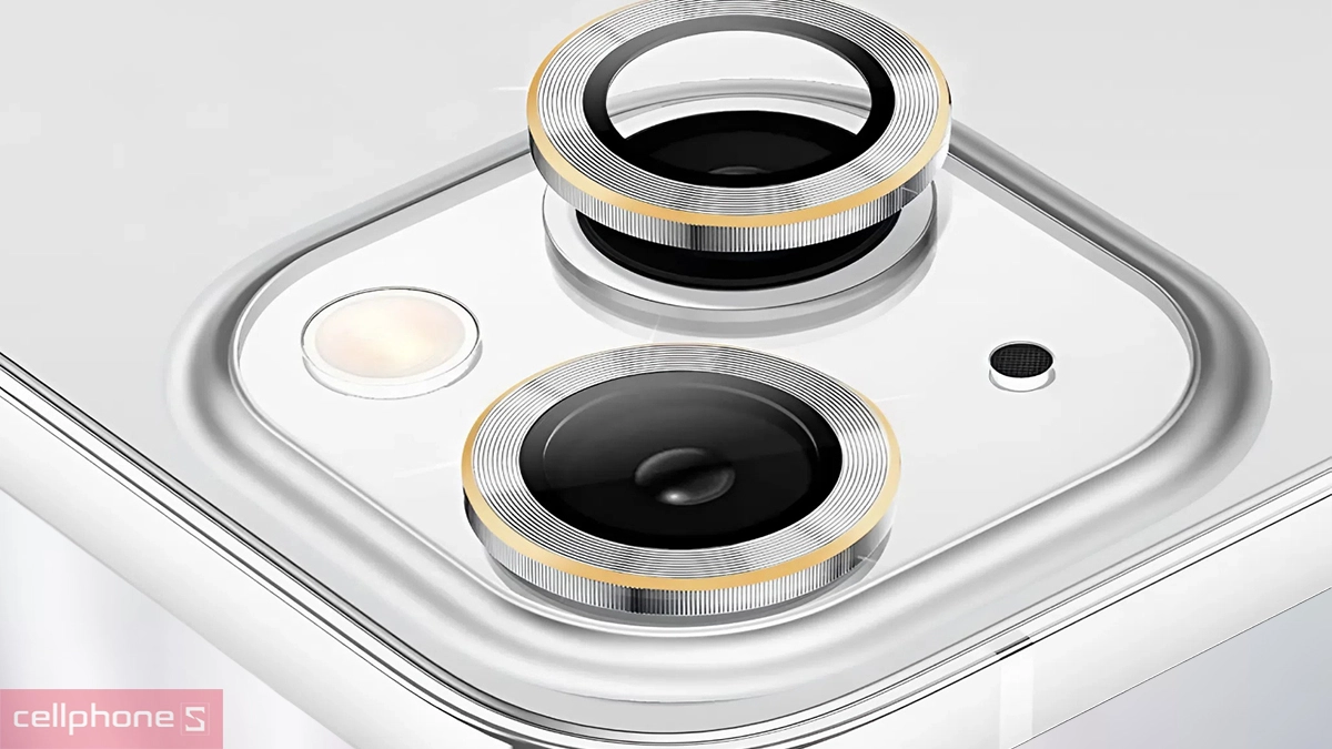 Chất liệu miếng dán camera iPhone 14/14 Plus/15/15 Plus Mipow