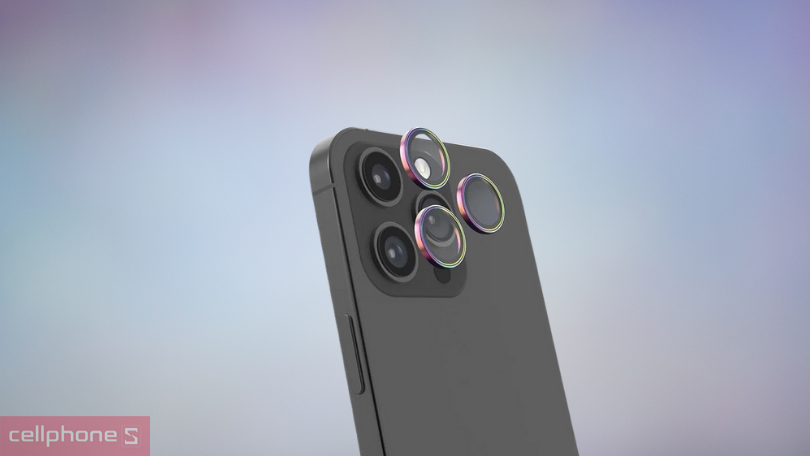 Dán màn hình iPhone 15 Pro Max Jcpal dán bảo vệ camera viền cầu vòng