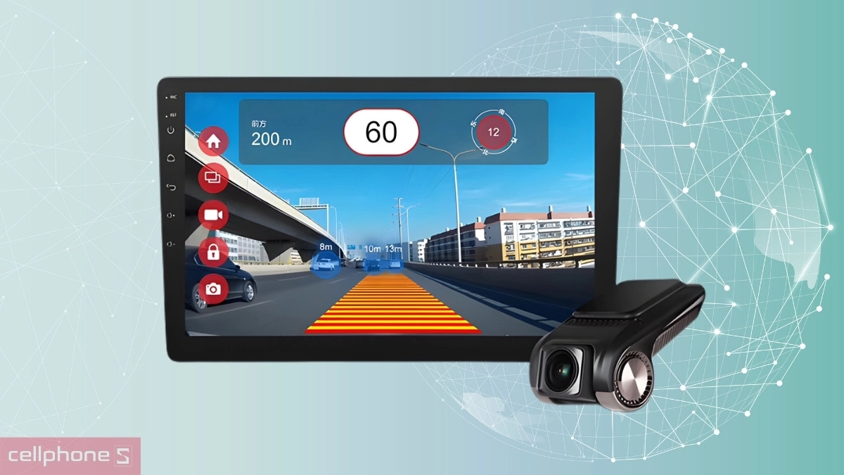 Thiết bị camera hành trình tích hợp màn hình Android