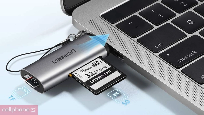 Đầu đọc thẻ nhớ Ugreen USB-A + Type-C 2 Khe SD và TF CM184 50704