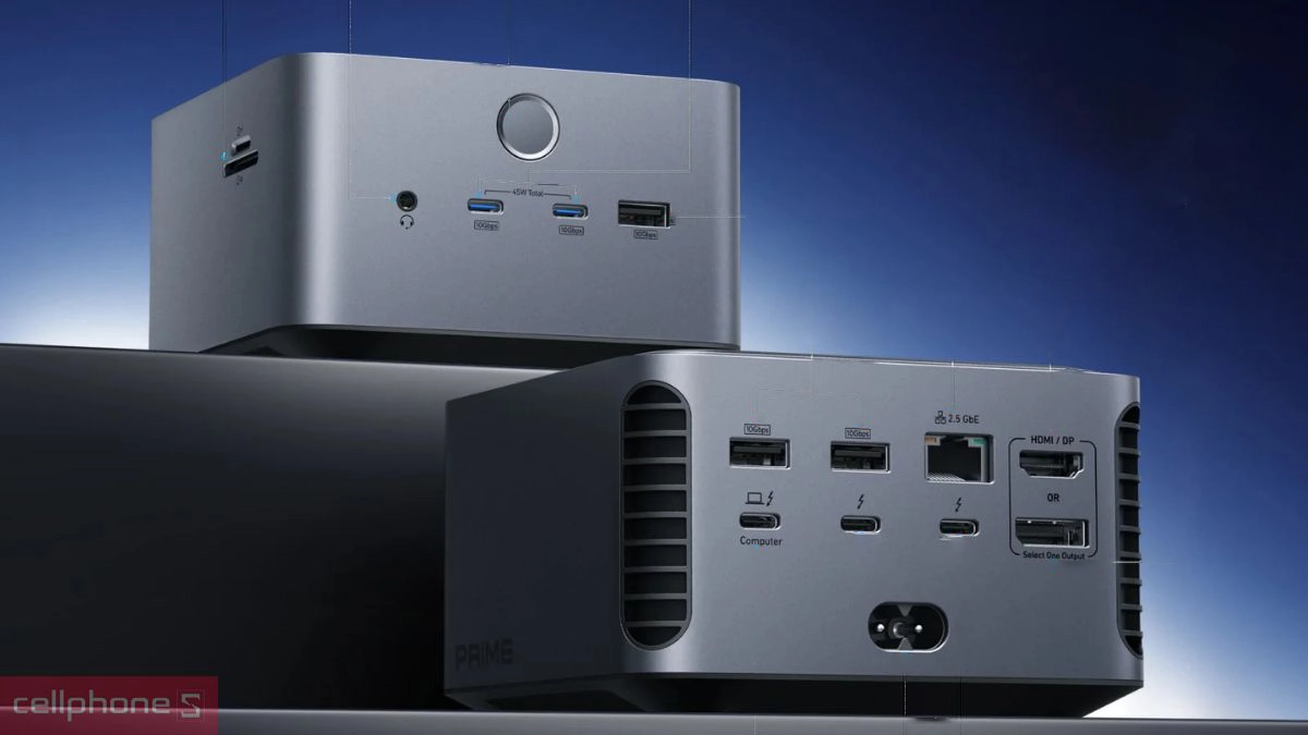 Thiết kế tối giản đẹp mắt cùng 14 cổng kết nối đa dụng