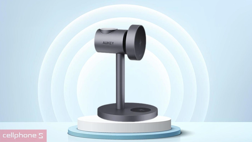 Kích thước, chất liệu của đế sạc không dây Aukey LC MC311 3 trong 1