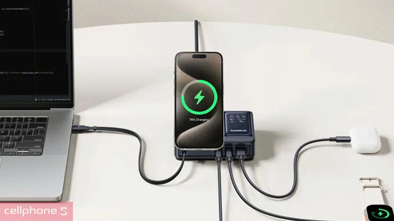 Đế sạc đa năng Baseus Nomos Qi2 140W US 5 in 1 - Giải pháp sạc pin nhanh chóng