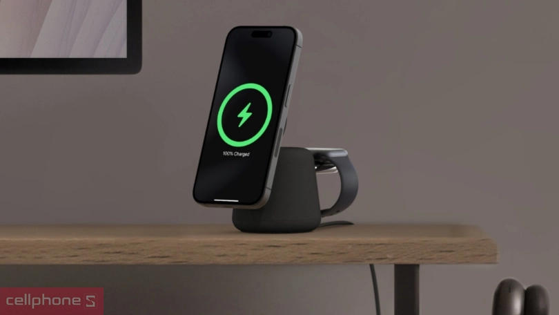 Công suất sạc không dây Belkin MagSafe 2 in 1 BoostCharge Pro 15W không kèm sạc