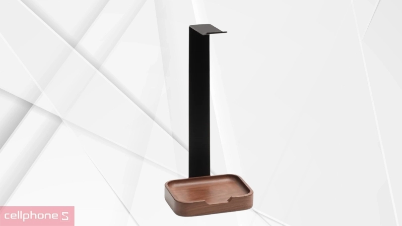 Ưu điểm tích hợp chân đế khay gỗ thêm đồ của giá treo tai nghe Hyperwork HS01