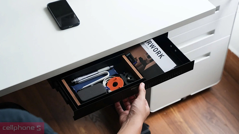 Thiết kế, tải trọng của ngăn kéo gắn bàn Hyperwork Steel Drawer