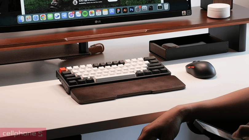 Thiết kế kê tay Hyperwork gỗ óc chó 30 cm HPW-WR01-WAL-30L-BRW