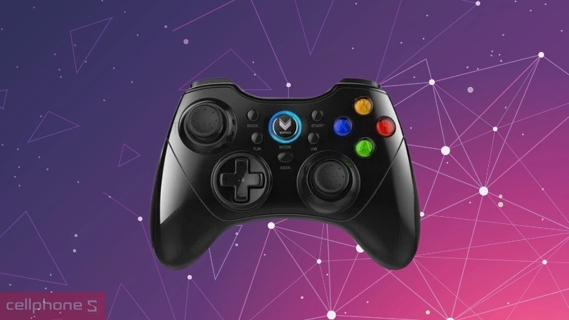 Thiết kế chống trượt của tay cầm chơi game không dây Rapoo V600SE