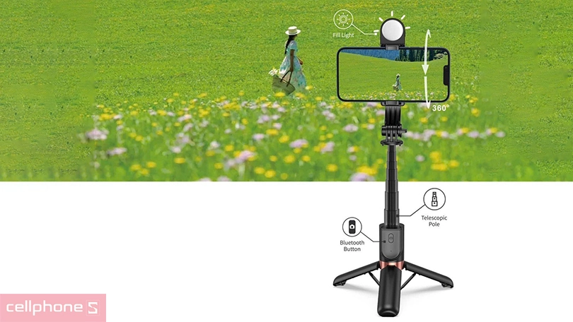 Thiết kế gậy chụp ảnh Stick WIWU SE011