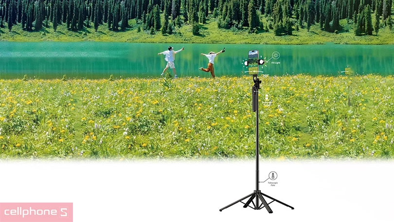 Khả năng chụp với gậy chụp ảnh Tripod Wiwu Selfie Stick SE012