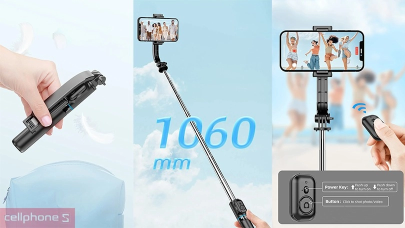 Cách dùng gậy chụp ảnh Tripod Wiwu Detachable SE001