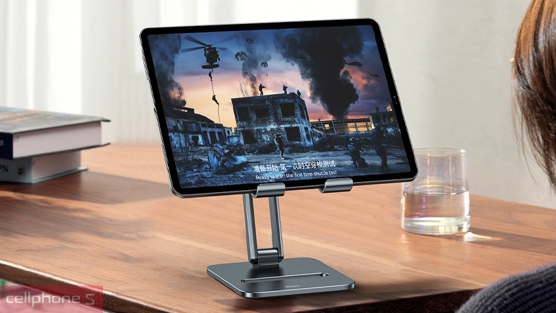 Chất lượng giá đỡ iPad Baseus Desktop Biaxial Foldable Metal