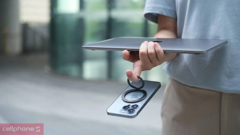 Bản lề vòng giữ điện thoại Baseus Halo Series Foldable Metal Ring