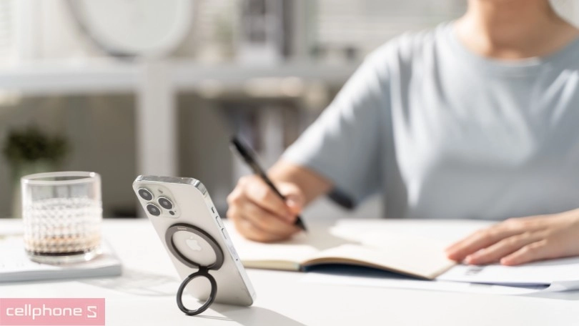 Lực hút vòng giữ điện thoại Baseus Halo Series Foldable Metal Ring