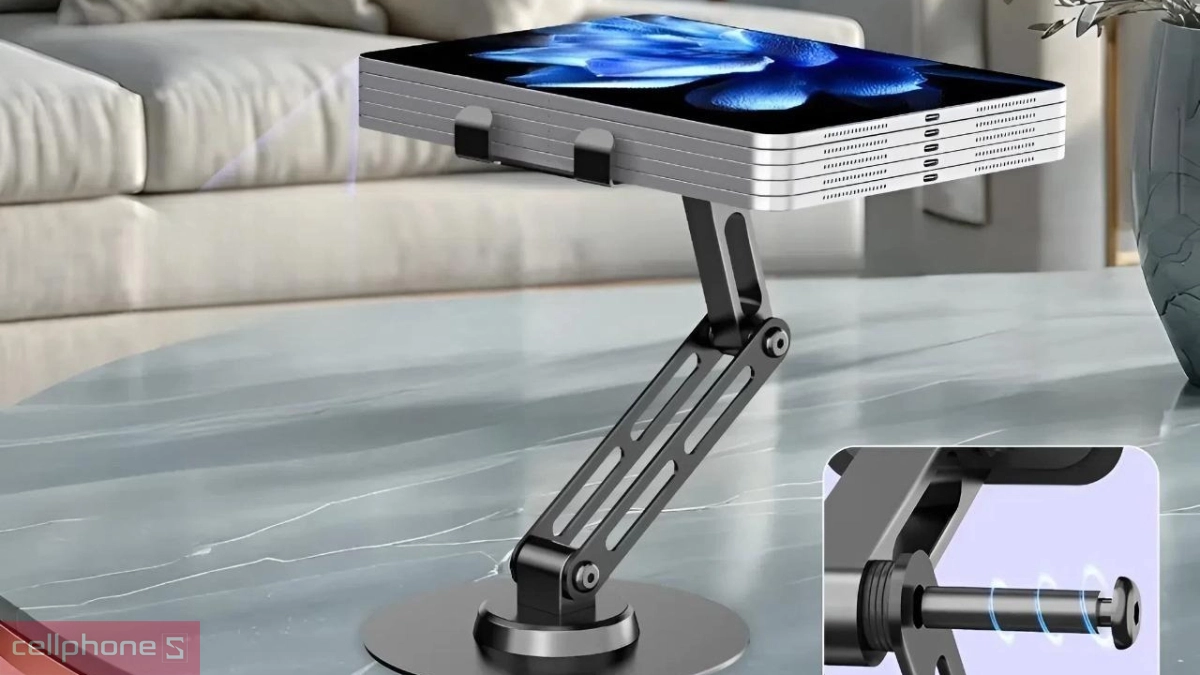 Trải nghiệm linh hoạt với đế xoay 360°