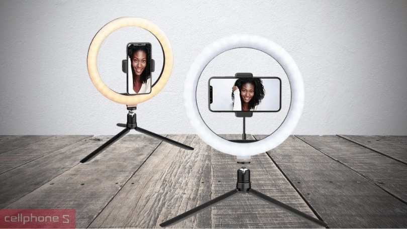 Giá đỡ điện thoại kiêm đèn livestream Haiyuan - Giá đỡ mang đến hiệu ứng ánh sáng bắt mắt