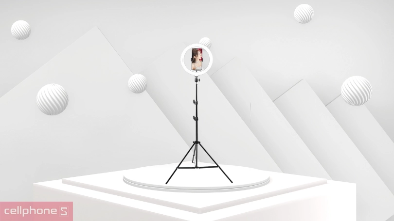 Giá đỡ điện thoại kiêm đèn Livestream Haiyuan và remote 10 inch