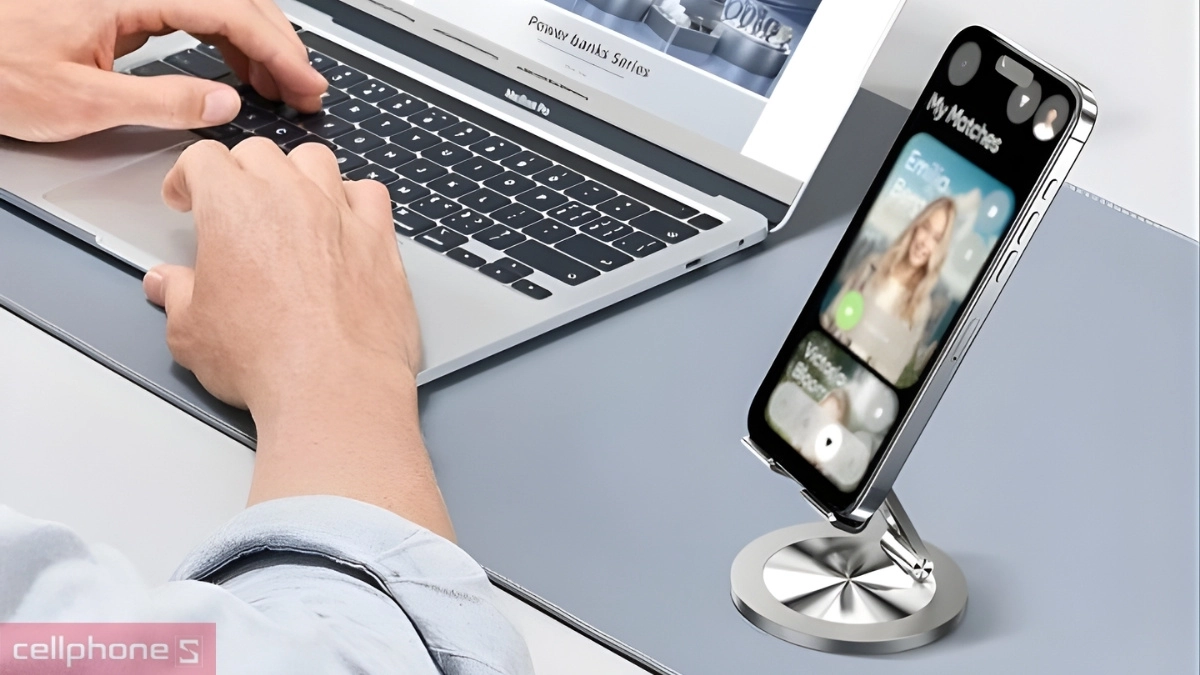 Thiết kế nhôm giá đỡ điện thoại Innostyle FlexView Aluminum Rotating Stand Space