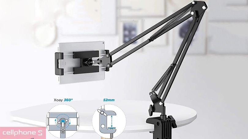 Khả năng điều chỉnh của giá đỡ điện thoại, máy tính bảng UGREEN LP142