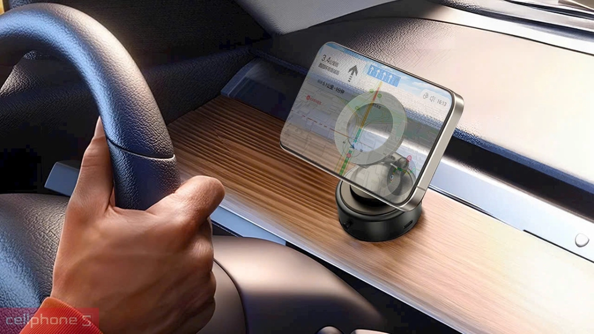 Giá đỡ nhỏ gọn, khả năng bám chắc rất tiện dụng