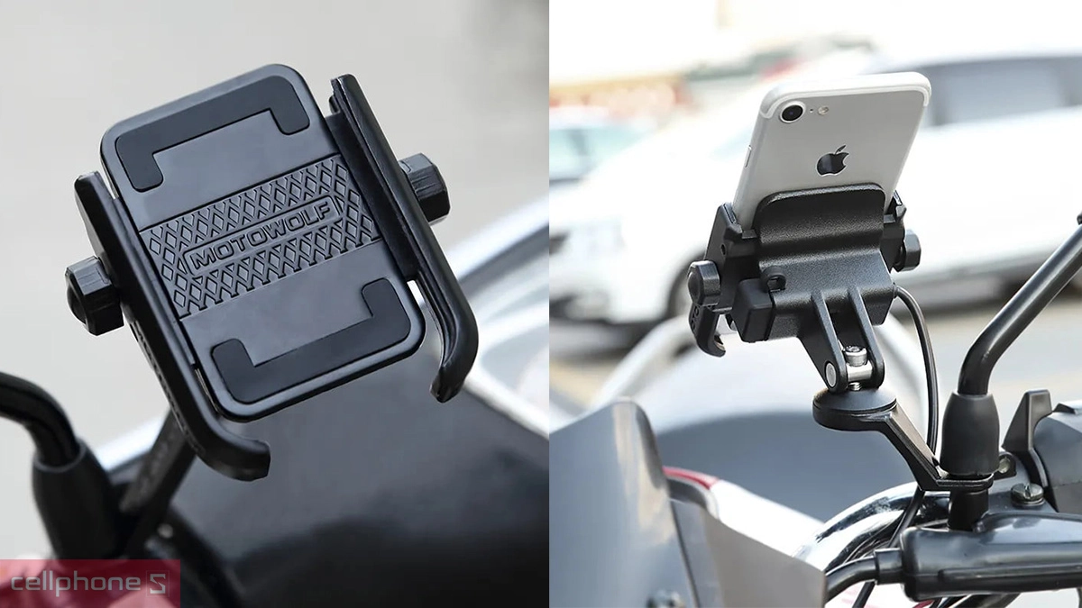 Thiết kế giá đỡ điện thoại xe máy Motowolf MDL 2805