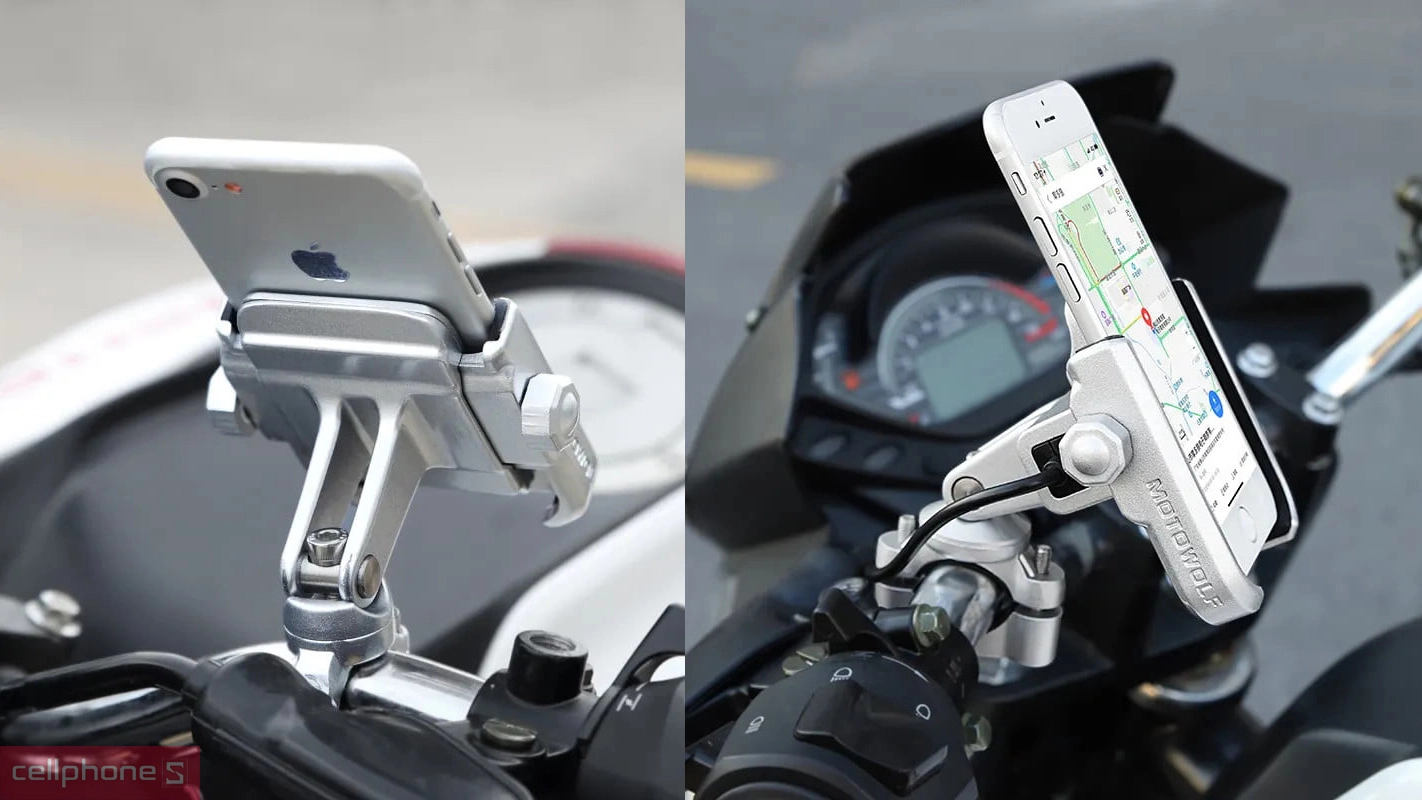 Thiết kế giá đỡ điện thoại xe máy Motowolf MDL 2805