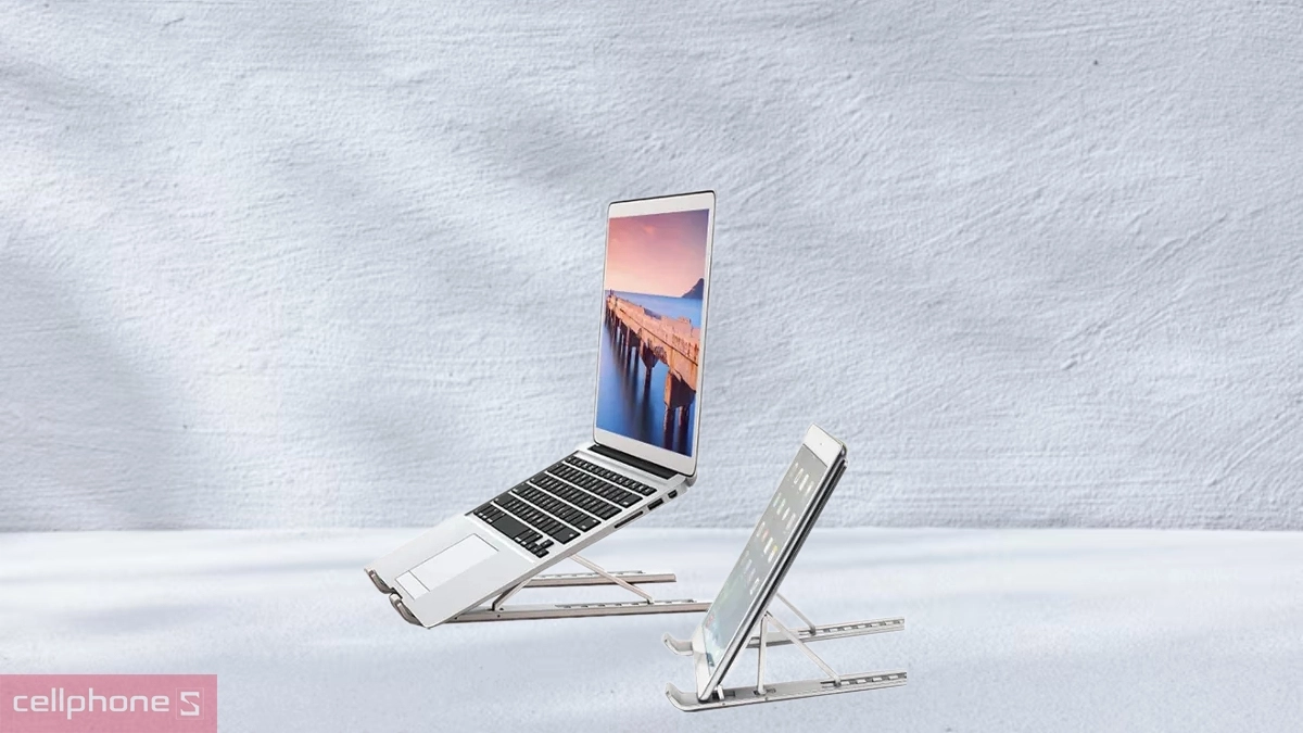 Thiết kế, màu sắc giá đỡ laptop S-Case hợp kim nhôm đa năng