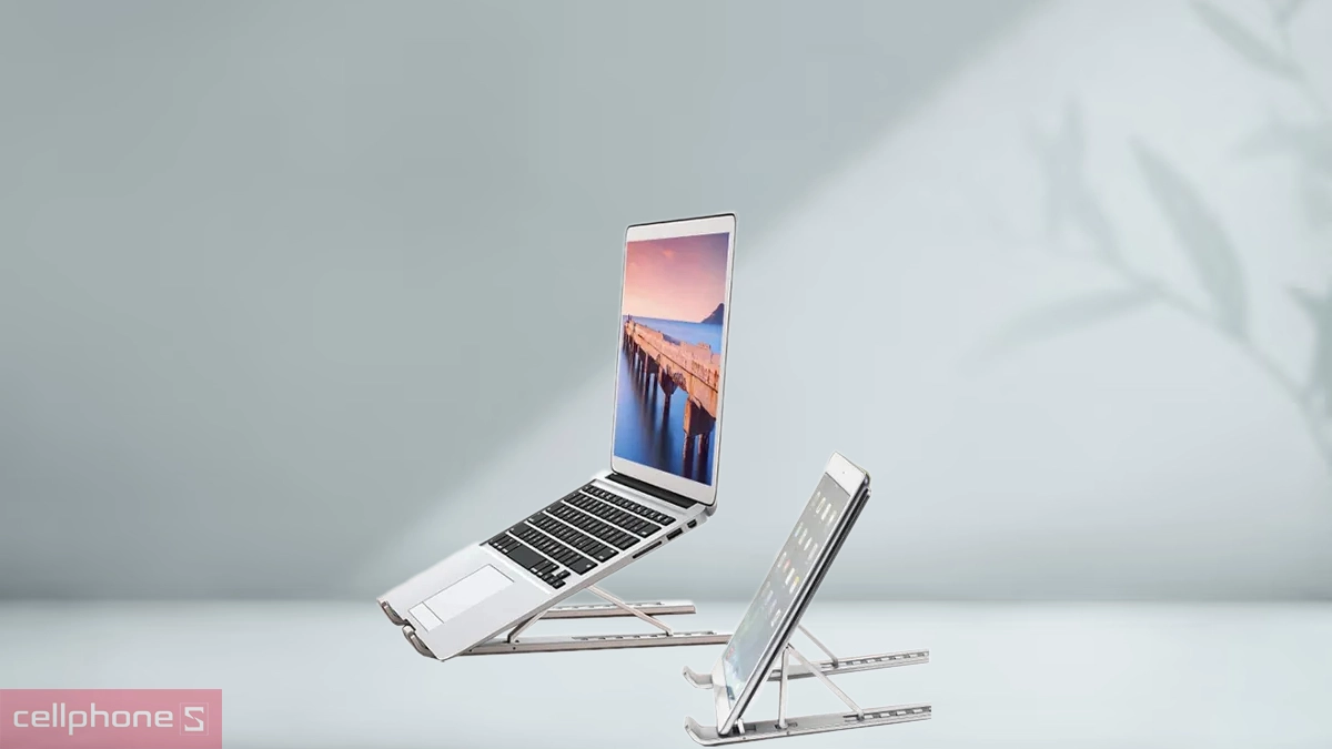 Chất liệu, khả năng điều chỉnh của giá đỡ laptop S-Case hợp kim nhôm đa năng