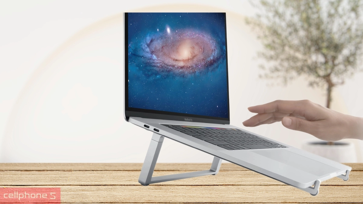 Thiết kế gấp gọn giá đỡ laptop MacBook Rain Design MBAR Pro Foldable