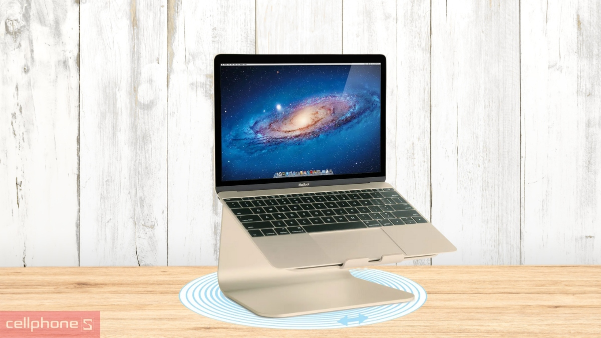 Hỗ trợ xoay 360 độ giá đỡ laptop/Macbook Rain Design Mstand 360