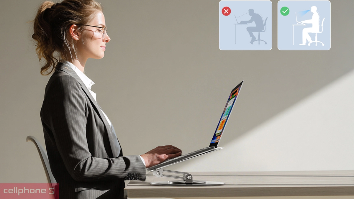 Công năng giá đỡ Laptop/Macbook Rapoo SL500