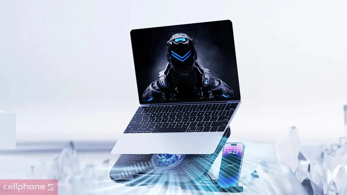 Giá đỡ laptop/MaBook Rapoo kèm 1 quạt tản nhiệt