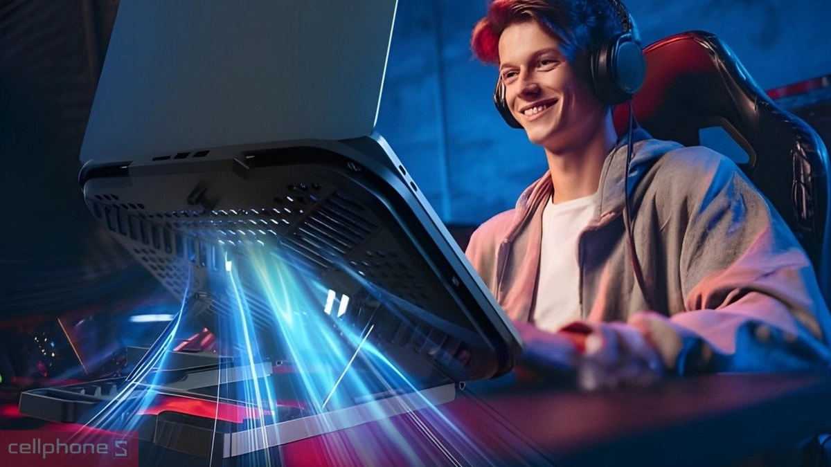 Trải nghiệm giá đỡ Laptop Macbook Rapoo kèm 1 quạt tản nhiệt CF100