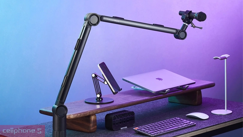 Thiết kế giá đỡ Microphone Hyperwork HPW-MA01S-BLK