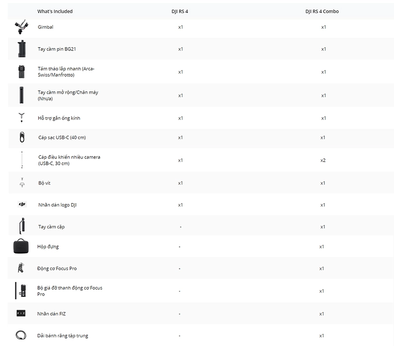 Tay cầm chống rung máy ảnh DJI Ronin-RS4 Combo - Chống rung tốt, lấy nét mượt