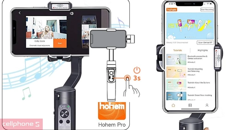 Hướng dẫn sử dụng tay cầm chống rung Hohem iSteady Mobile Plus chi tiết