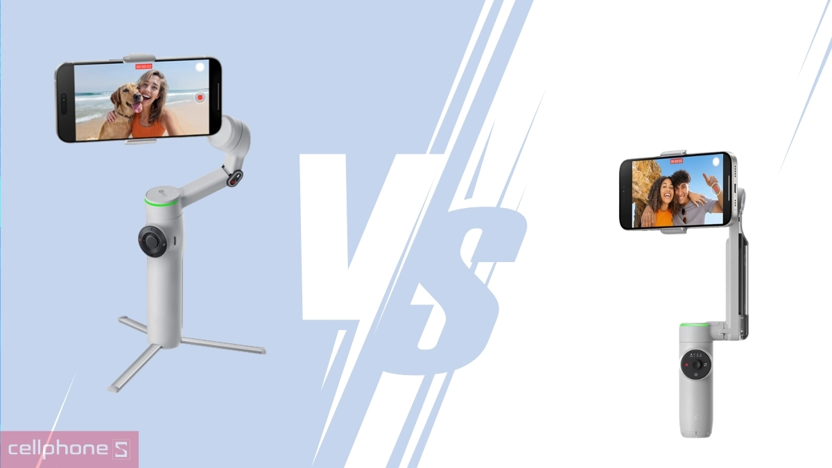 So sánh gimbal Insta360 Flow 2 Pro Standard