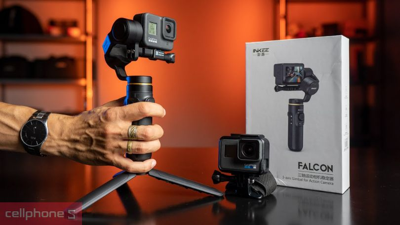 Tay cầm chống rung cho action cam