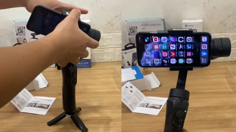 Hướng dẫn các gắn điện thoại vào tay cầm 3-AXIS F6