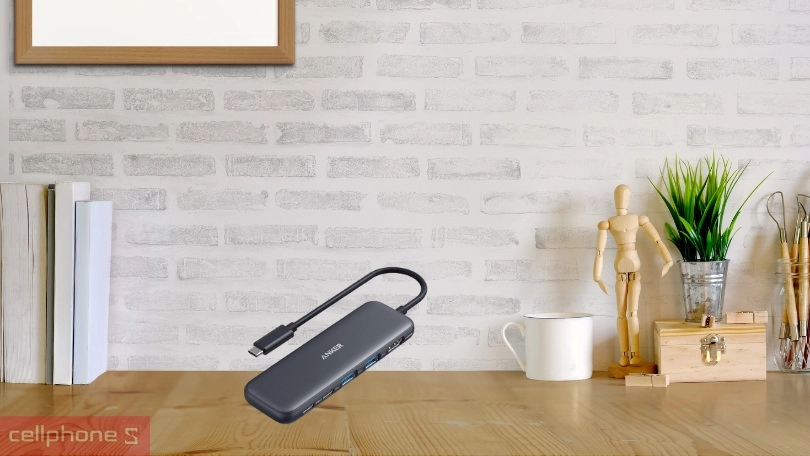 Các cổng chuyển đổi đi kèm của hub chuyển đổi Anker 322 A8355 5 in 1
