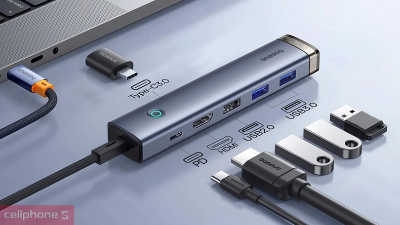 Cổng kết nối Hub Baseus Ultrajoy Series 6 cổng