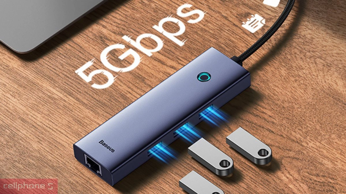 Tốc độ truyền dữ liệu qua Hub Baseus UltraJoy Series 6 in 1